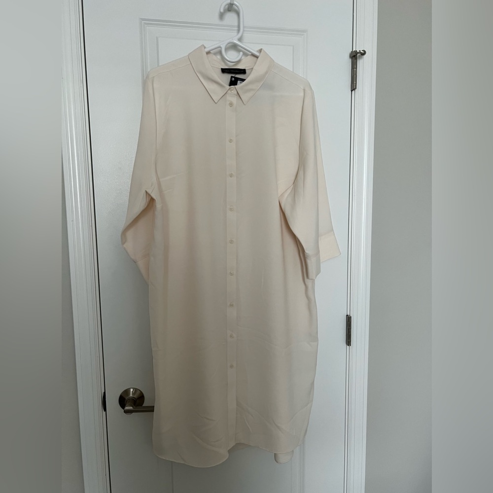 Marks and Spencer Ivory Beige White Swim Cover Up Shirt Dress